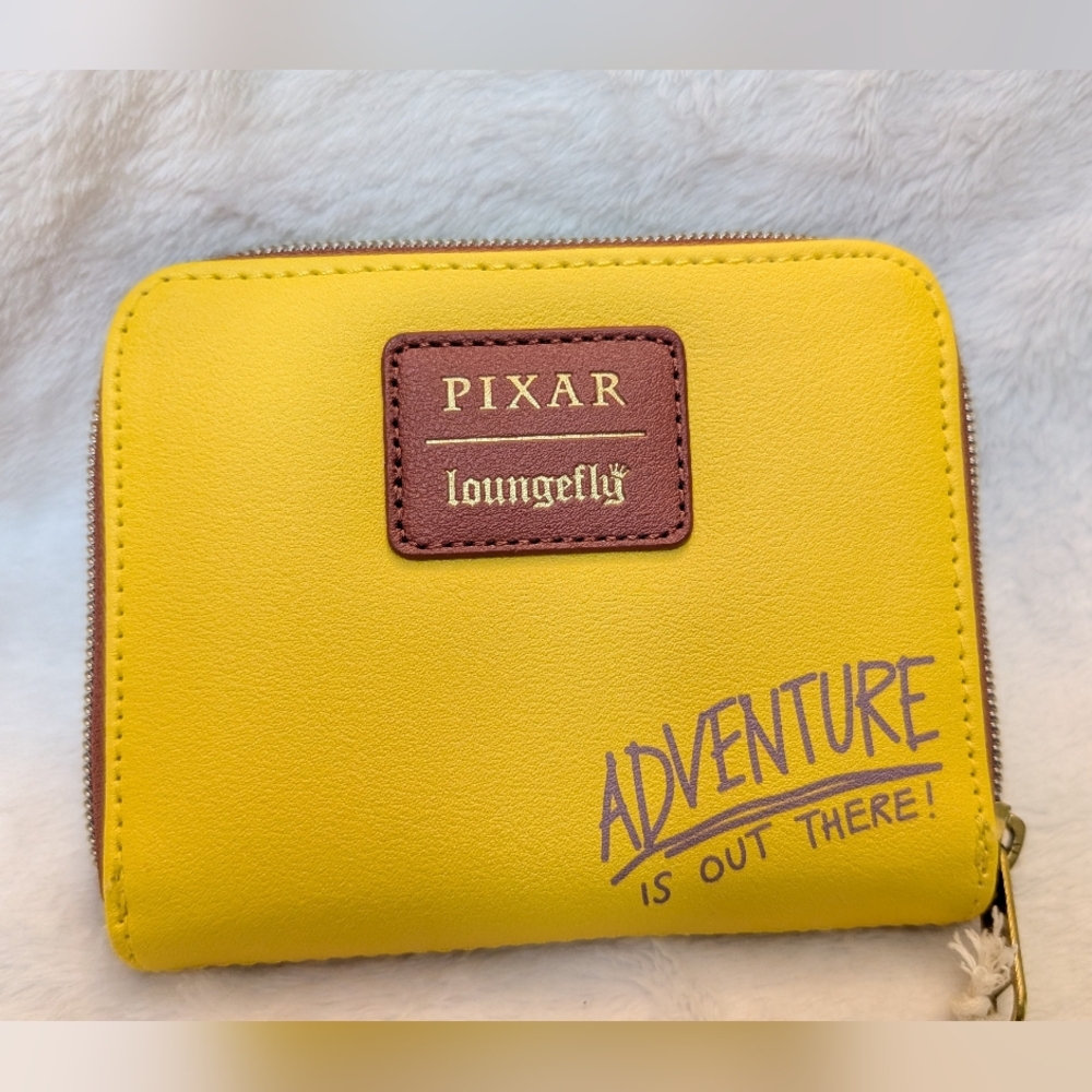 Loungefly Pixar Up Wallet Wilderness Explorer Russell Patches nwt - Picture 2 of 4
